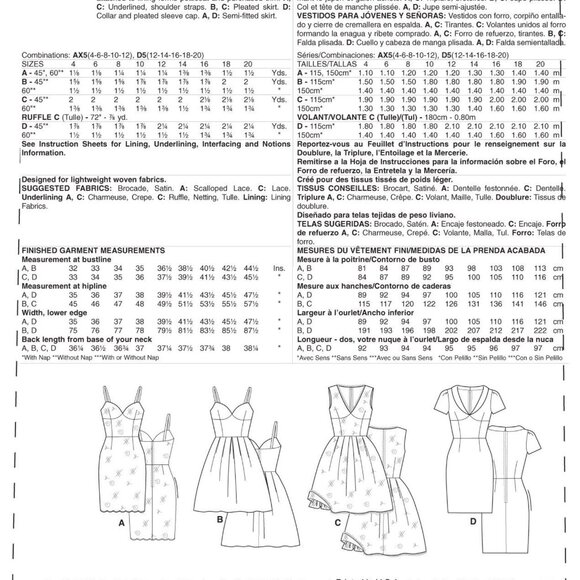 McCall's M6833 Misses Various Style Dresses Sewing Pattern Sizes 12-20 - Picture 3 of 3